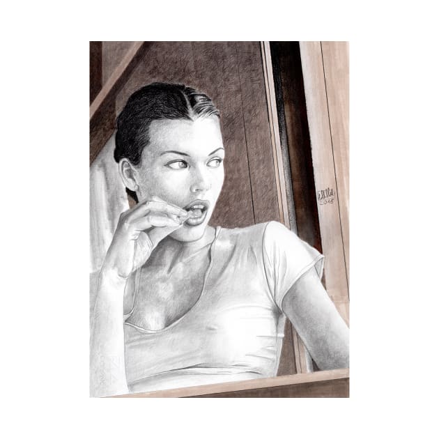 Breakfast with Milla Jovovich by micheleamadesi