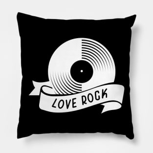 Love rock vinyl Pillow