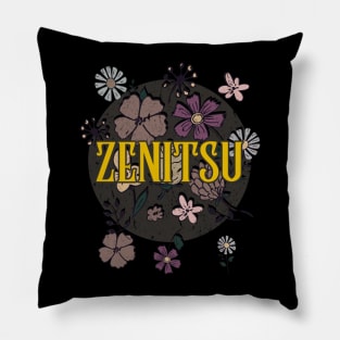 Aesthetic Proud Name Zenitsu Flowers Anime Retro Styles Pillow