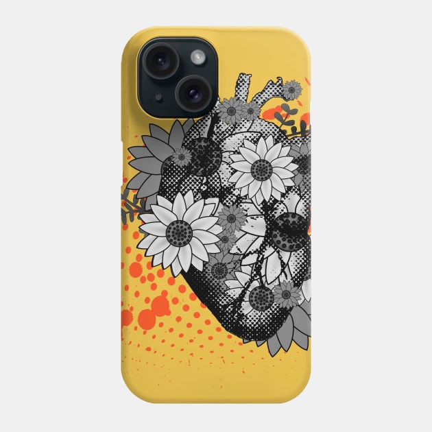 Floral Anatomical Heart Phone Case by LisaLiza