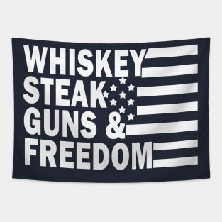 Whiskey Steak Guns and Freedom Tapestry