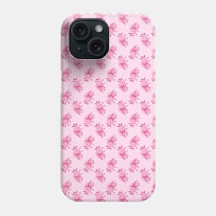 Pink Albino Axolotl Pattern Phone Case