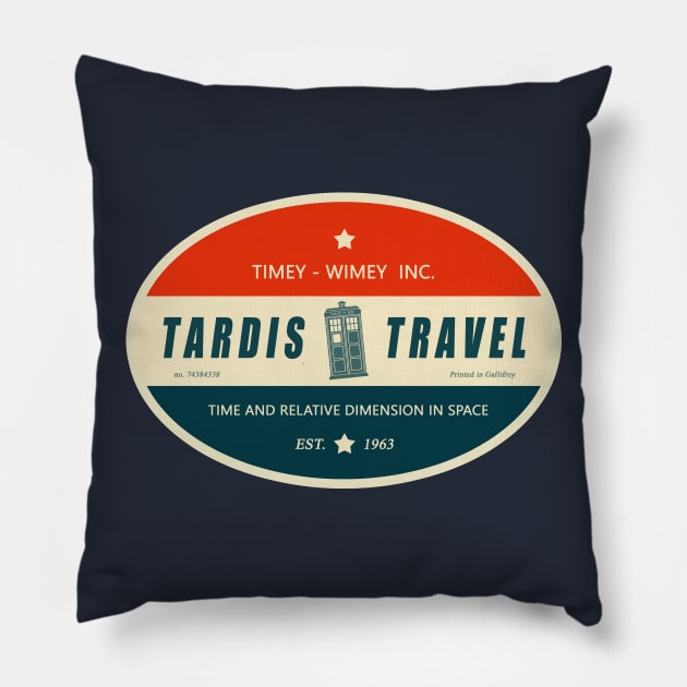Tardis Travel Pillow by bigbadrobot