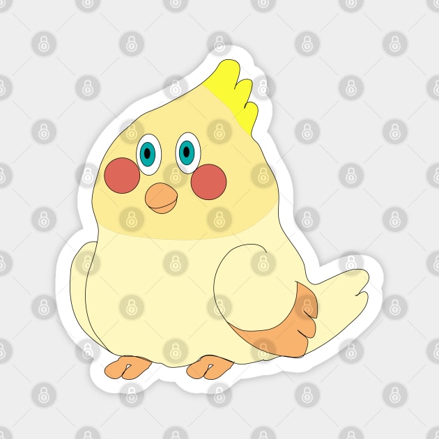 Cartoon Cockatiel Magnet by Color Fluffy