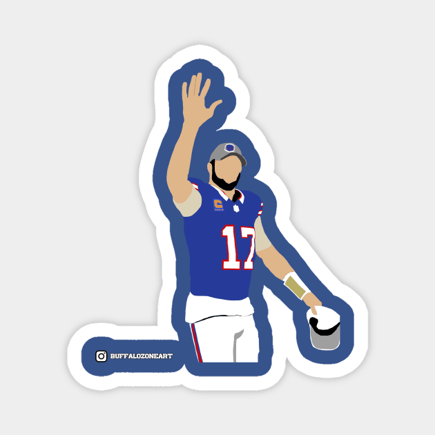 Josh Allen 2023 AFC East Champs Magnet by Buffalo Zone Art