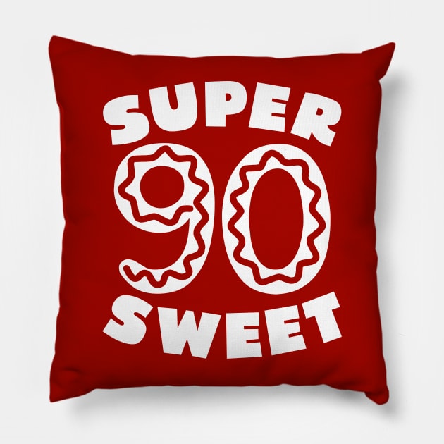 Super Sweet 90 Birthday Icing Pillow by colorsplash