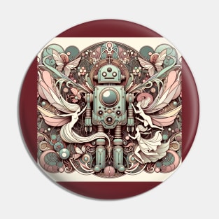 Mystical Twilight Robot Tee Pin