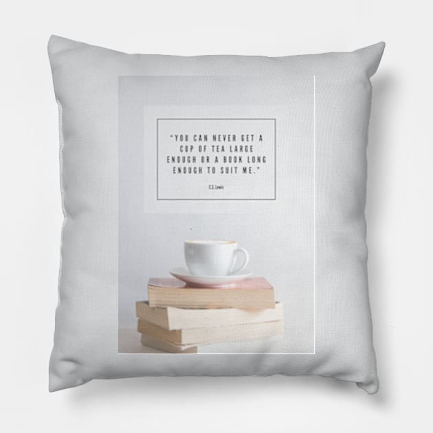 Tea and book Pillow by missguiguitte