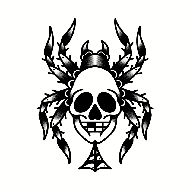 Skull spider tee by BlackToothBen