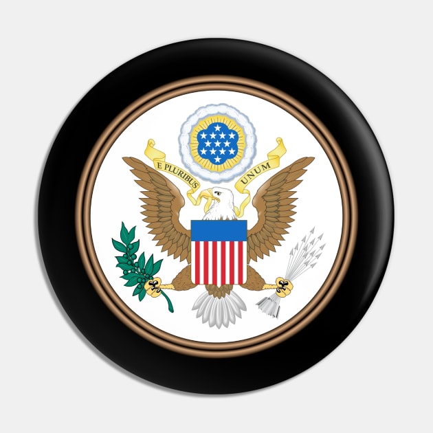 Great Seal of the United States Pin by Wickedcartoons