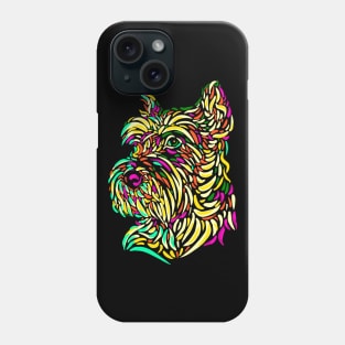 Yorkshire Terrier abstract art Phone Case