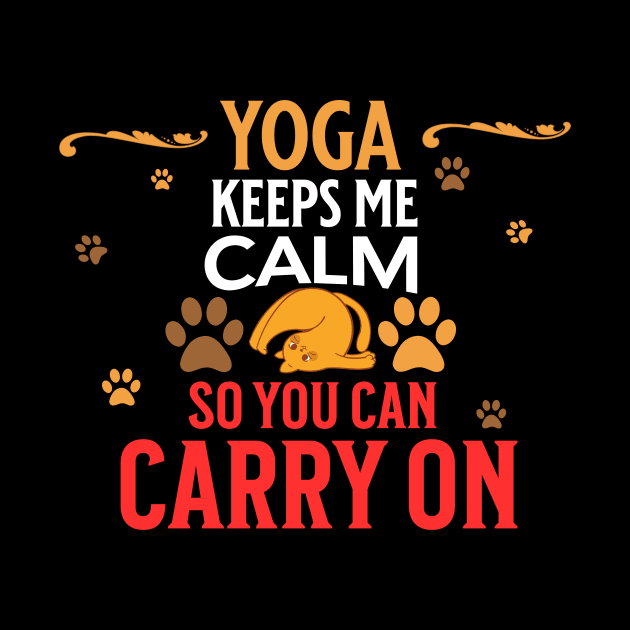 Yoga Funny Cat Pose by NICHE&NICHE