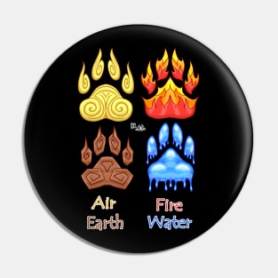 Elemental Paw Prints Pin