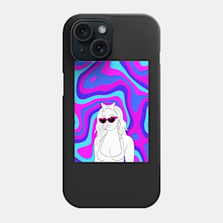 Trippy Retro Girl Art Phone Case