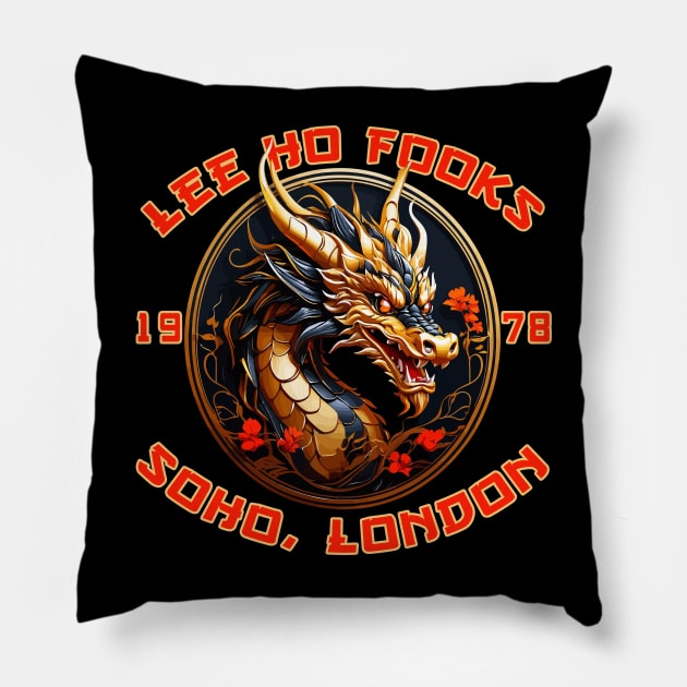 lee ho foks, soho london Pillow by Kaine Ability