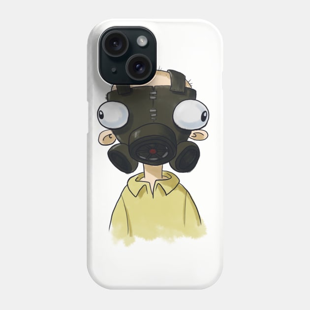 Gas Mask Guy Phone Case by ronnietucker