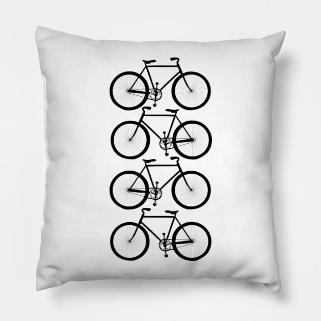 Bikes Pillow by DogfordStudios