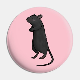 Cute black mouse Pin