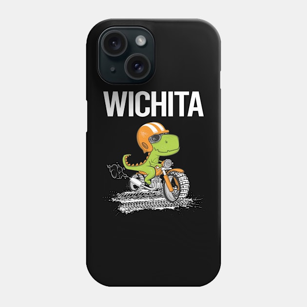 Biking Dinosaur Wichita Phone Case by flaskoverhand