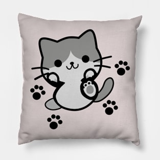 "Meow's Cheerful Smile" Pillow