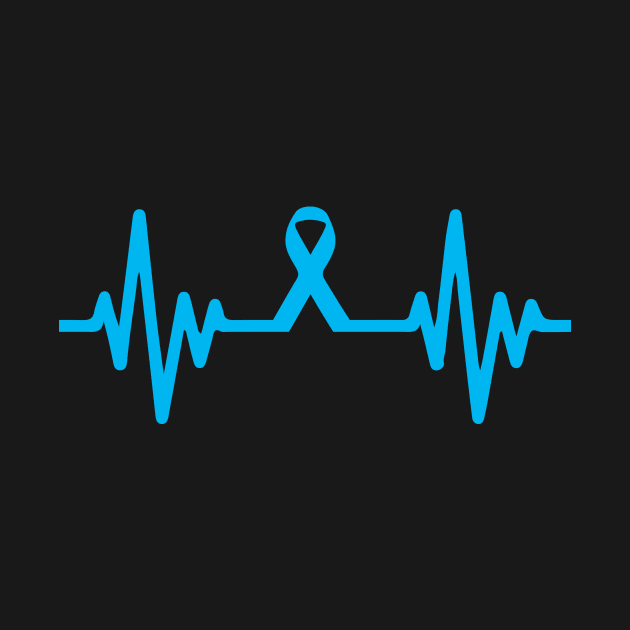 Prostate cancer ribbon heartbeat by livania