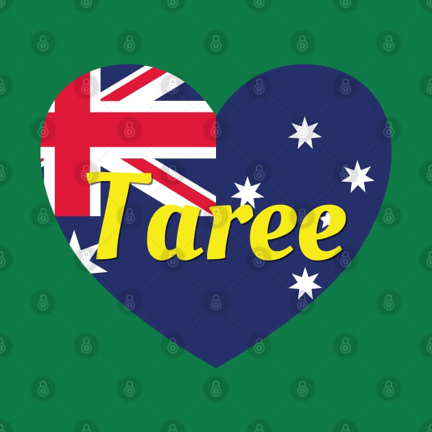 Taree NSW Australia Australian Flag Heart by DPattonPD