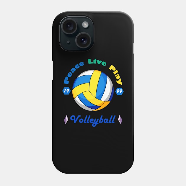 Peace And Live And Love Volleyball Phone Case by Katey Mc Cord