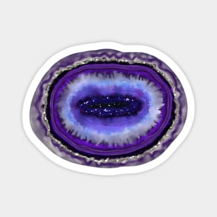 Purple Crystal Mineral Rock | Geode | Cherie's Art(c)2021 Magnet