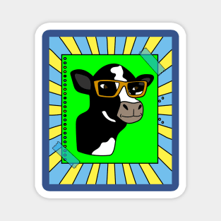 Funny Cow With Sunglasses Muh Magnet