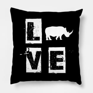 Rhino Love Pillow