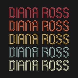 Retro Diana Wordmark Repeat - Vintage Style T-Shirt