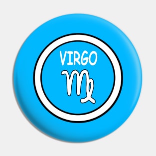 Virgo, white circle, transparent background Pin