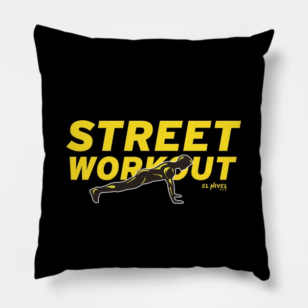 STREET WORKOUT Plank Siluet Pillow by EL NIVEL FIT