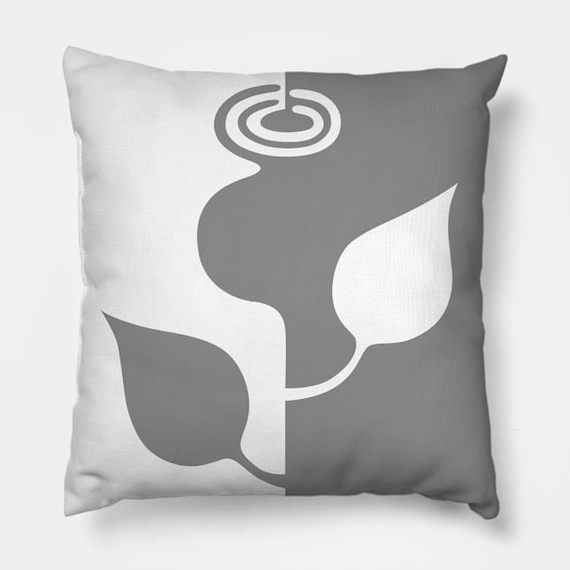 Flower, gray and white abstraction Pillow by ClubFate