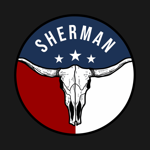 Sherman Texas Longhorn State Flag by urban-wild-prints