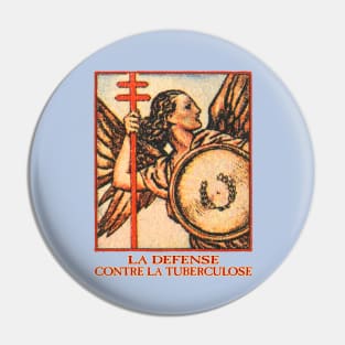 Vintage French Fight Tuberculosis Artwork Pin