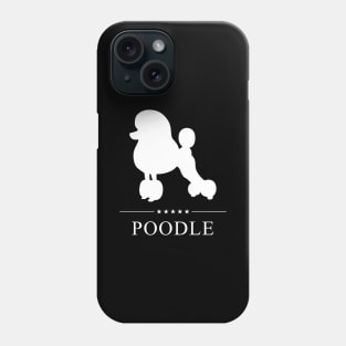 Poodle Dog White Silhouette Phone Case