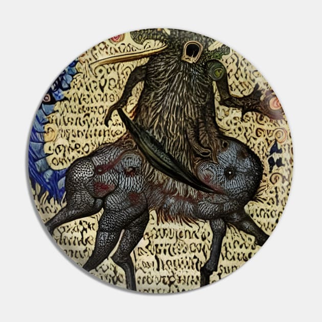 Medieval Monster Pin by AlienMirror