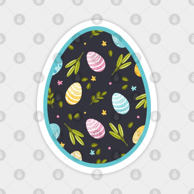 Cottage Core  Easter Egg Magnet by nancy.hajjar@yahoo.com