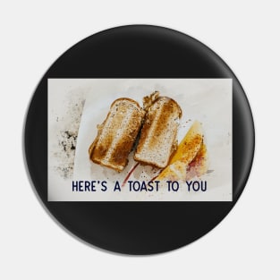 Here's a toast to you Greeting Card Pin