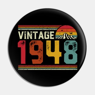 Vintage 1948 Birthday Gift Retro Style Pin