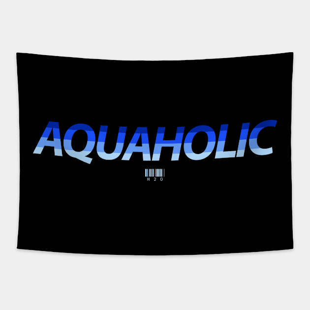 Aquaholic Bars Tapestry by felixbunny