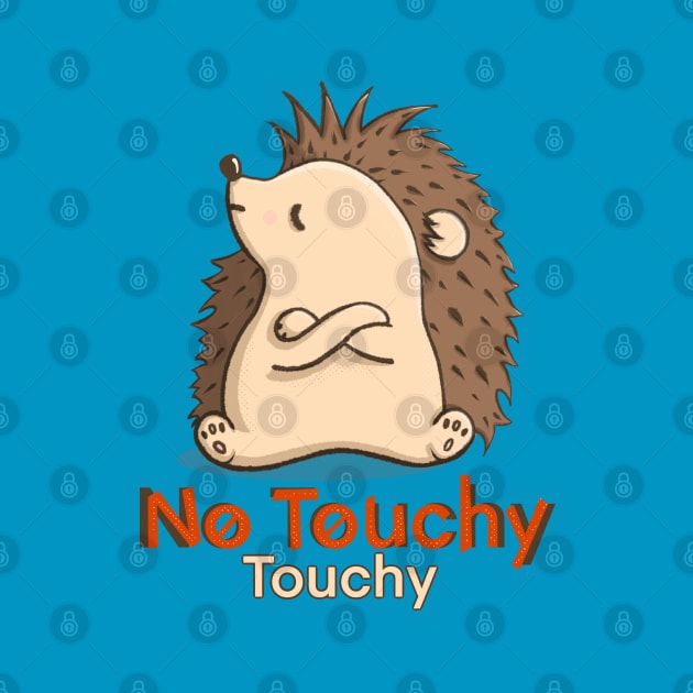 No Touchy! Hedgehog- Teal by Creasorz