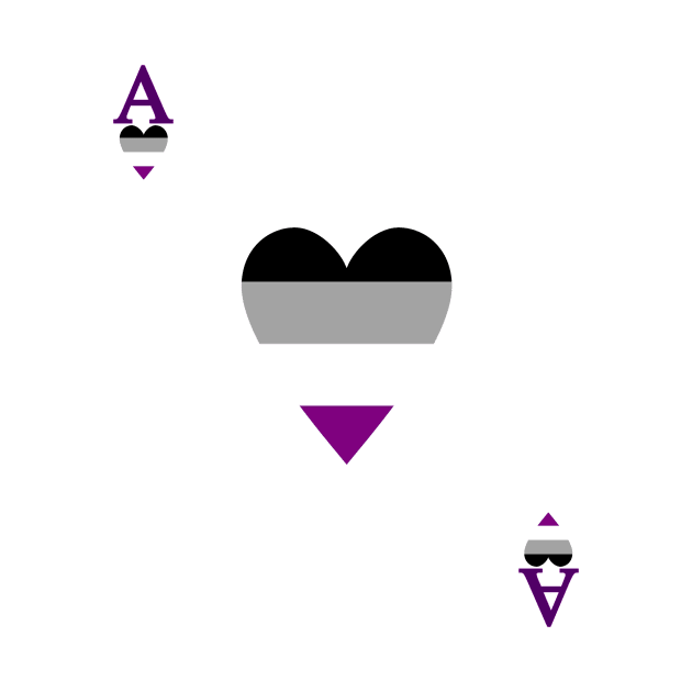 Aromantic/Asexual {Ace} of Hearts by Taversia