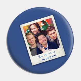 Happy Holidays Team Free Will 2.0 TShirt Pin