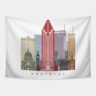 Montreal skyline poster Tapestry