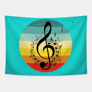 Sunset Treble Clef Tapestry