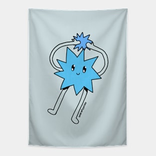 Silly Little Guy | Blue Sticker Version Tapestry