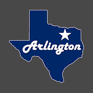 Arlington Texas Navy Blue Lone Star State Map T-Shirt T-Shirt