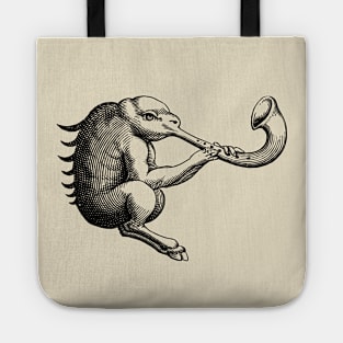 Woodcut Demon Tote